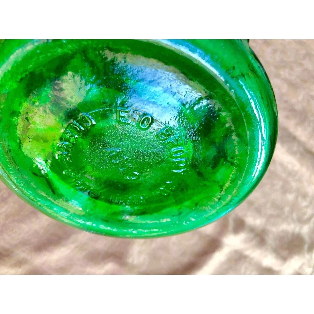 E.O. Brody Company Glass Vase Emerald Vase approximately 8 Inches Tall Stunning